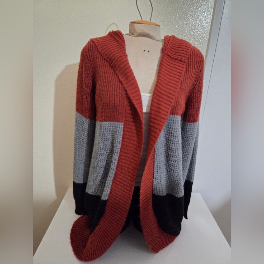 Multicolor Open Front Cardigan - Picture 9 of 13